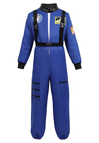 jutrisujo Astronaut Costume for Kids Space Suit Baby Boys Astronaut Halloween Costumes Toddler Blue L
