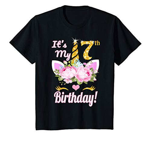 Kids It's My 7th Birthday  7 Year Old Unicorn Birthday Shirt Girl T_Shirt