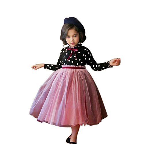 NNJXD Baby Girl Dress Long Sleeves Polka Dots Tutu Birthday Princess Dress 6_7 Years Black 676 NNJXD Baby Girl Dress Long Sleeves Polka Dots Tutu Birthday Princess Dress 6_7 Years Black 676