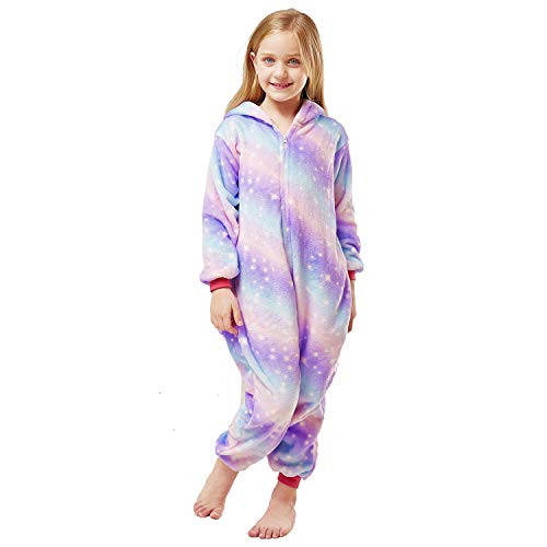 Soft Hooded Onesies Pajamas Costume_ Halloween Pajamas Gifts for Girls Purple