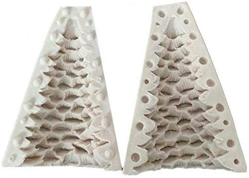 TIFALEX Christmas Silicone Candle Mold_ 3D Christmas Tree Pine Cone Soap Clay DIY Soap Candle Silicone Mold Making _Gray Big Tree_