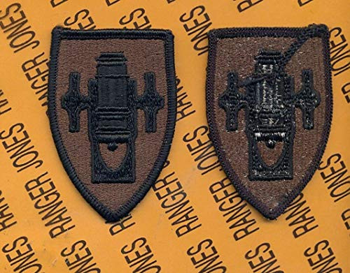 US Army Field Artillery School OD Green  and  Black Uniform Patch m e