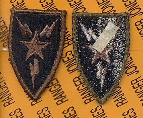 US Army 3rd Signal Brigade OD Green  and  Black Duty Uniform Patch m e