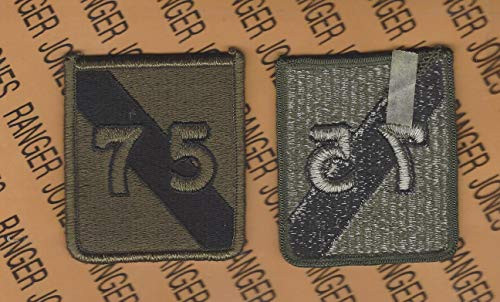 US Army 75th Infantry Division OD Green  and  Black BDU Uniform Patch m e