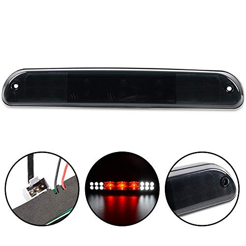 Fit Compatible For Ford 1999_2016 F250 F350 F450 F550 Super Duty   1993_2011 Ranger   2001_2005 Explorer Compatible for Mazda 1993_2010 B_Series Smoke Lens Third 3rd Brake Tail Light LED High Mount