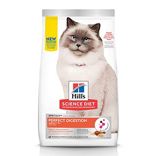 Hill's Science Diet Senior Adult 7 Plus _ Cat Dry Food Perfect Digestion Chicken 3.5 lb Bag