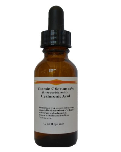 Vitamin C Skin Serum 10 Percent  _L_ascorbic Acid_ with Pure Hyaluronic Acid Anti Aging Serum  _1.2 oz_