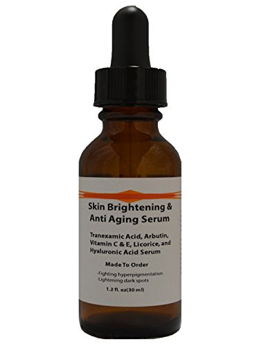 Skin Brightening  and  Anti Aging Serum w Tranexamic Acid_ Arbutin_ Licorice_ Hyaluonic Acid _1.2oz_