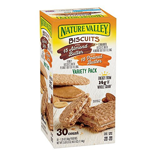 Nature Valley Biscuit Sandwich Almond Butter  and  Peanut Butter Variety Pack _1.35 oz ea._ 30 pk._