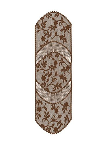 Heritage Lace Jasmine Table Runner, Earth, 14"x48"