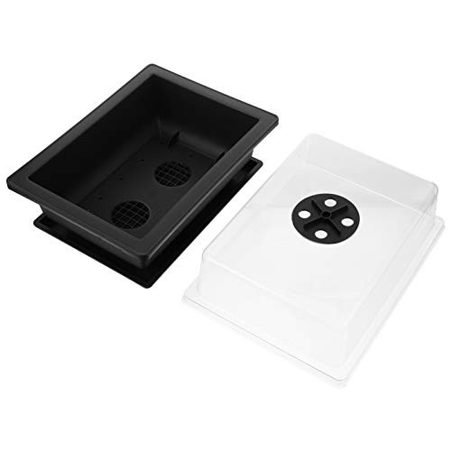 YARNOW 2pcs Propagator Tray Germination Grow Box Seed Sprouter Starter Trays Seedling Planting Nursery Pots with Transparent Lids for Garden Hydroponics Size L YARNOW 2pcs Propagator Tray Germination Grow Box Seed Sprouter Starter Trays Seedling Planting Nursery Pots with Transparent Lids for Garden Hydroponics Size L