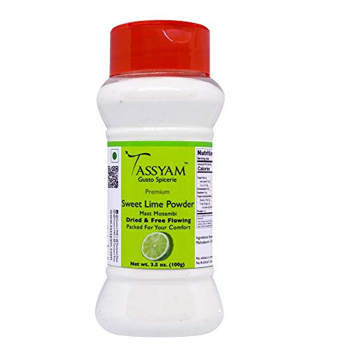 Tassyam Sweet Lime _Mosambi_ Powder 100g _3.52 OZ__ Dispenser Bottle