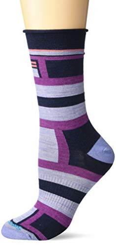 Smartwool Non_Binding Pressure Free Striped Crew Deep Navy MD _Women's Shoe 7_9.5_