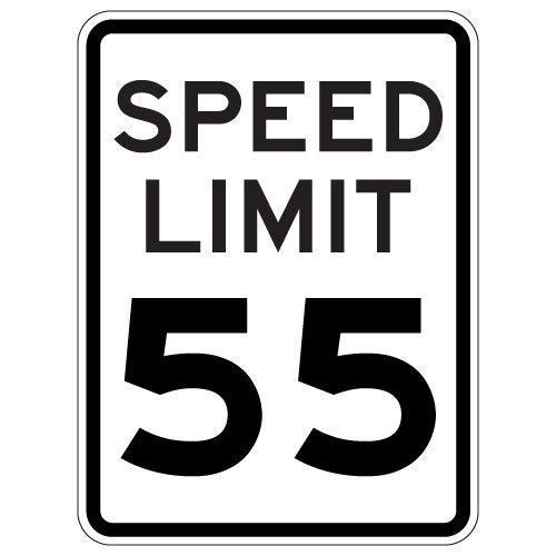 Metal Sign Great Aluminum Tin Sign R2_1 55_MPH Speed Limit H.I.P. Sign 12 inch  X 8 inch