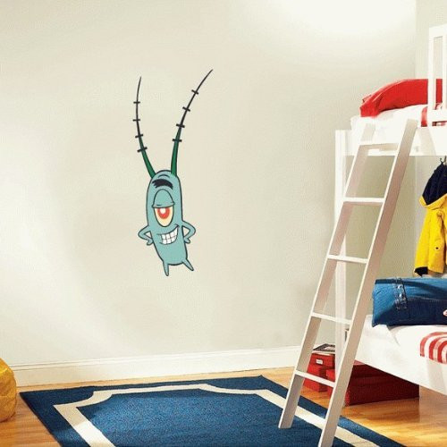 SpongeBob SquarePants Sheldon J. Plankton Cartoon Wall Decal Sticker 10 inch x 25 inch
