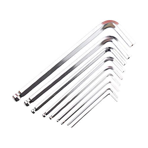 9pcs set Spanner L_Shape Toughen Reinforced Durable Hex Allen Key Wrench Set Torque Wrench Kit_multicolor_