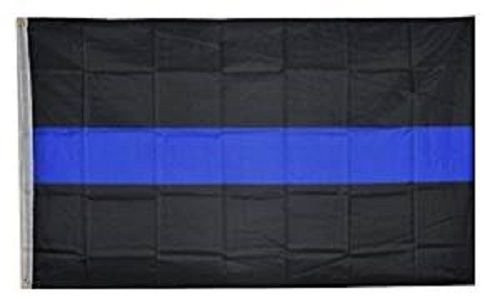 K's Novelties Police Thin Blue Line Polyester 3x5 Foot Flag Law Enforcement Memorial