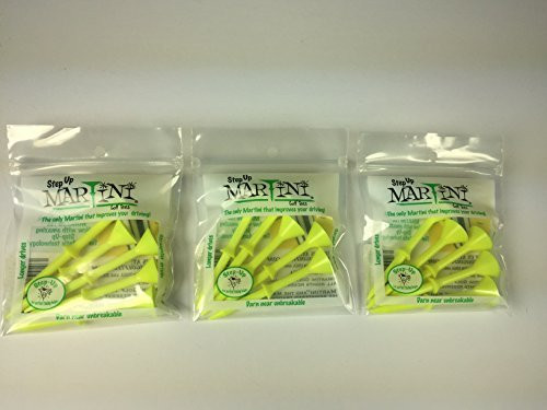 Martini Step Up 3 1 4 inch  Tees Yellow_ 3_Pack Special