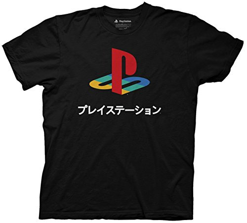 Playstation Logo Japanese Kanji T_Shirt _Small_ Black_