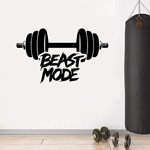 Beast Mode Gym Wall Decal Motivation Fitness Wall Art Decor Quote Inspiration Removable Vinyl Sticker _22 inch W x 14 inch H_ Beast Mode Gym Wall Decal Motivation Fitness Wall Art Decor Quote Inspiration Removable Vinyl Sticker _22 inch W x 14 inch H_