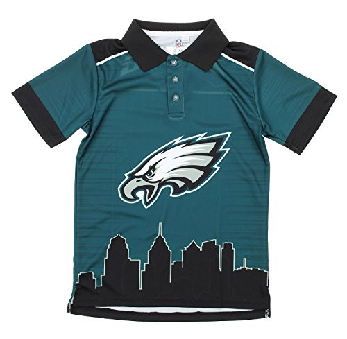 Outerstuff NFL Big Boys Youth _8_18_ City Poly Polo_ Philadelphia Eagles