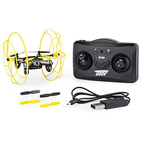 Air Hogs - Hyper Stunt Drone - Unstoppable Micro RC Drone - Yellow