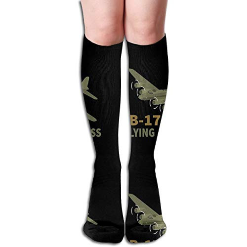 B_17 Flying Fortress Bomber Ww2 Airplane Product Socks Thigh High Compression Circulation Socks For Men Women 19.7inch