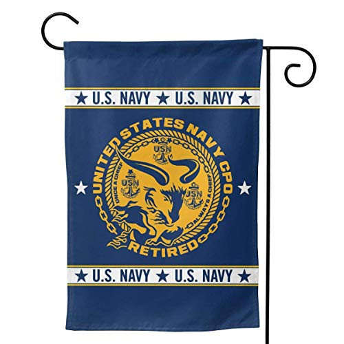 CONAWES US Navy Ship Navy CPO Retired Garden Flag Yard Home Double Sided Flag 12.5 inch x18 inch CONAWES US Navy Ship Navy CPO Retired Garden Flag Yard Home Double Sided Flag 12.5 inch x18 inch