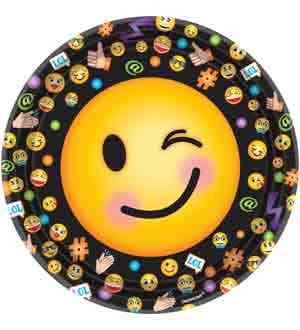amscan LOL Emoji Plate _L_ 8ct _Contains 3 Manufacturer Retail Unit_s_ Per SKU  551681