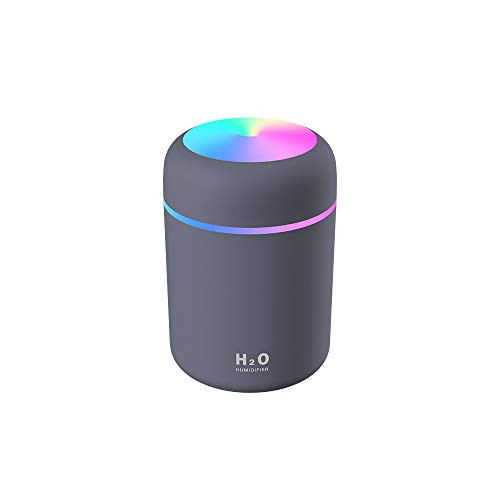 USB Car Essential Oil Diffuser Air Refresher Ultrasonic Aromatherapy Diffusers with 7 Colorful LED Lights for Office Travel Home Vehicle
