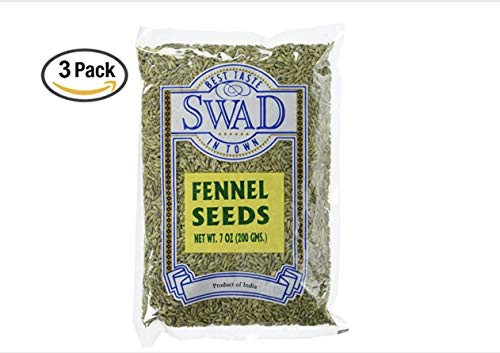 Great Bazaar Swad Fennel Seeds_ 7 Ounce _7 Ounce _3 Pack__