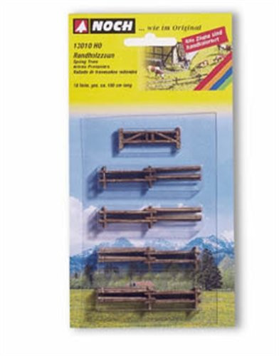 Noch 13010 Round Timber Fence 39 inch  L H0 Scale Model Kit
