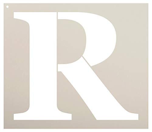 Classic Serif Letter Stencil _Choose Character_ _R_ 12 inch _