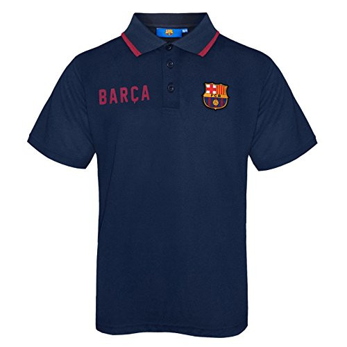 FC Barcelona Official Soccer Gift Boys Crest Polo Shirt Navy Blue 8_9 Years
