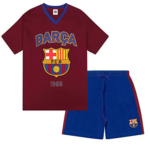 FC Barcelona Official Soccer Gift Mens Loungewear Short Pajamas Medium Red FC Barcelona Official Soccer Gift Mens Loungewear Short Pajamas Medium Red