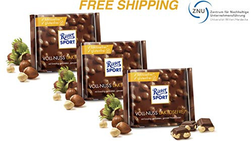 Lactose_free Milk Chocolate with whole Nuts 3 x 100 g_ Ritter Sport   Germany Lactose_free Milk Chocolate with whole Nuts 3 x 100 g_ Ritter Sport   Germany