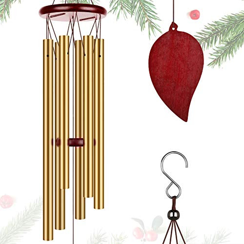 Kissbaby Wind Chimes for Outdoor Clearance 31  Windchimes Memorial Outside Wind Chime Sympathy Gifts for Loss of Loved One Wind Bell Yard Patio Decor _Golden Wind Chime_