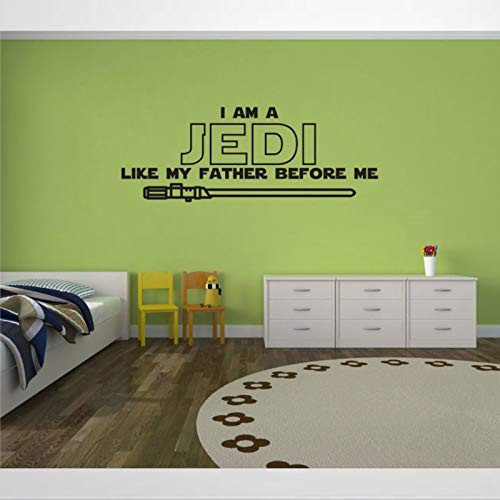 I Am A J_EDI Like My Father Before Me Quote Wall Decal Wall Stickers for Bedroom Living Room Wall Art Home Decor