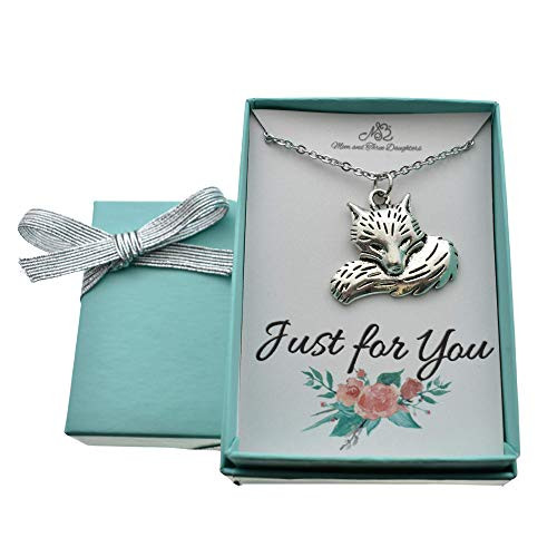Fox Necklace. Fox Jewelry. Fox Charm. Silver necklace. Fox. Gift for Her. Gift for Teen. Teen girl. 16  Plus 2 extender.