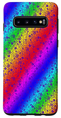Galaxy S10 Letter B Rainbow Patterned Phone Case Monogrammed Initial Case