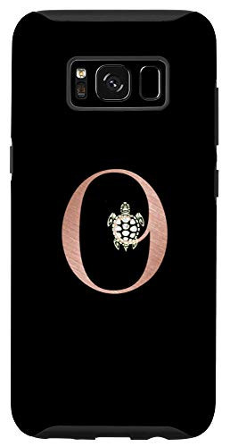 Galaxy S8 Letter O rose pink_ turtle black phone case for girls Case