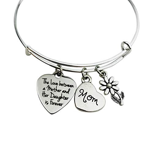 Gift for Mom from Daughter_ The love between a Mother and a Daughter is forever bracelet Gift for Mom from Daughter_ The love between a Mother and a Daughter is forever bracelet