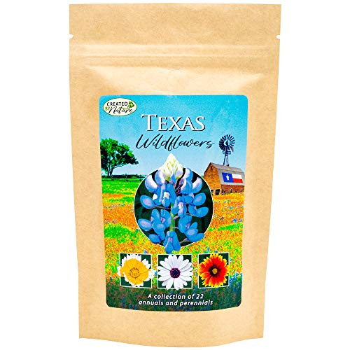 Texas Wildflower Seed Mix _ A Beautiful Collection of Twelve annuals and perennials _ Over 40_000 Premium Seeds _ Enjoy The Natural Beauty of Texas Flowers in Your own Home Garden