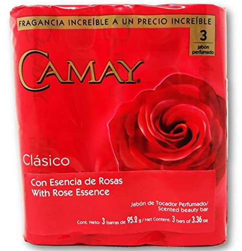 Camay Classic Bar Soap with Rose Essence _ 3.36 Oz Each _ Pack of 3