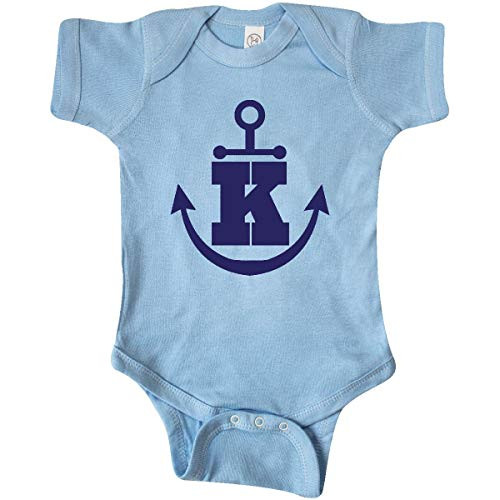 inktastic Monogram K Nautical Anchor Infant Creeper 6 Months Light Blue 22317