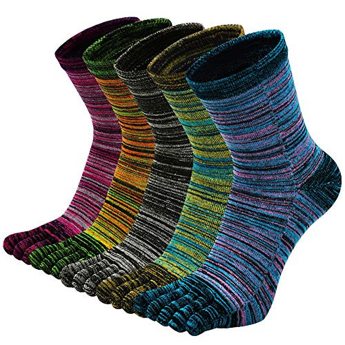ZAKASA Men s Toe Socks Cotton Five Finger Crew Socks Athletic Running Socks 5 Pack ZAKASA Men s Toe Socks Cotton Five Finger Crew Socks Athletic Running Socks 5 Pack