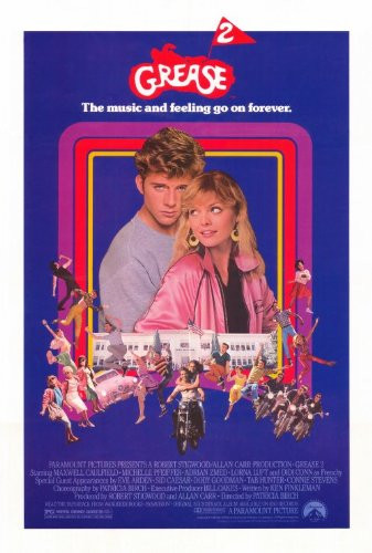 Grease 2 Movie Poster _27 x 40 Inches _ 69cm x 102cm_ _1982_ Style B __Maxwell Caulfield__Michelle Pfeiffer__Adrian Zmed__Lorna Luft__Didi Conn__Eve Arden_