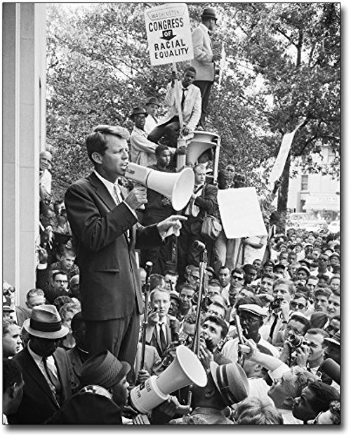 Robert F Kennedy Civil Rights Demonstration 8x10 Silver Halide Photo Print Robert F Kennedy Civil Rights Demonstration 8x10 Silver Halide Photo Print