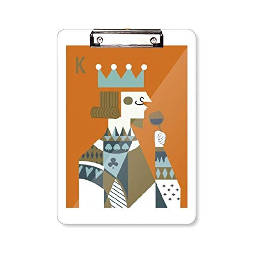 Playing Cards K Illustration Pattern Clipboard Folder Writing Pad Backing Plate A4