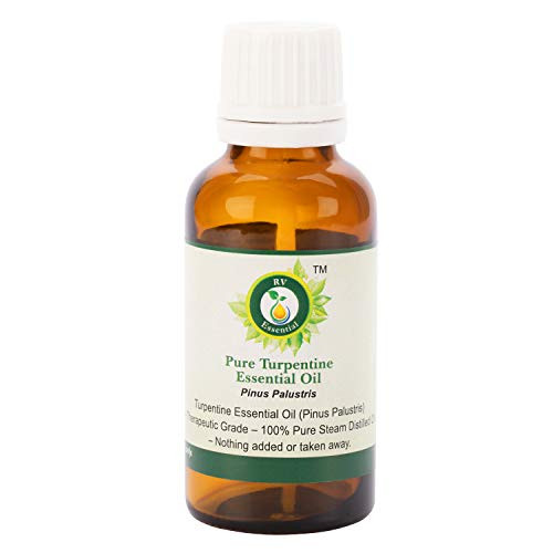 R V Essential Pure Turpentine Essential Oil 100ml _3.38oz__ Pinus Palustris _100 Percent Pure and Natural Steam Distilled_ R V Essential Pure Turpentine Essential Oil 100ml _3.38oz__ Pinus Palustris _100 Percent Pure and Natural Steam Distilled_